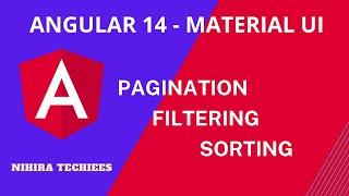 Angular 14 Material UI  ( dataTable with pagination + sorting + filtering + event handling)
