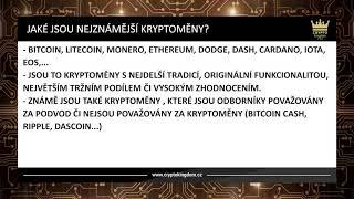 Jaké jsou nejznámější kryptoměny | Crypto Kingdom CZ