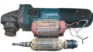 The Most Rusty and Damaged Angle Grinder Makita 9556NB Restoration