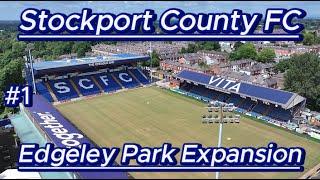 Stockport County FC  -  Edgeley Park Expansion - full drone flyaround in 4K #stockportcounty