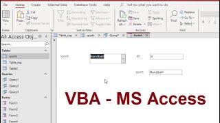 How to fill combo box from two tables using Query design and get values in text box in MS Access VBA