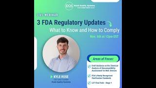 FDA Regulatory Updates Webinar Recording