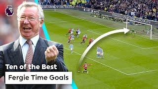 10 FANTASTIC Fergie Time Goals | Manchester United | Premier League