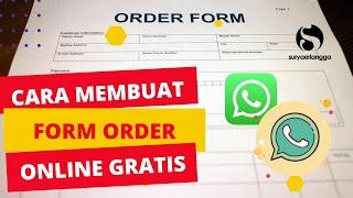 Cara Membuat Form Order Online Gratis Pake Whatsform