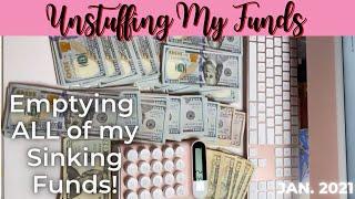 Unstuffing ALL of my Sinking Funds | Cash Counting | Baddies & Budgets