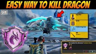 EASY WAY TO KILL FROSTBORN DRAGON IN BGMI || FROSTBORN HUNTER ACHIEVEMENT | BGMI