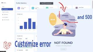 Customize error 404 and 500 in Laravel 8.X | dashboard v13