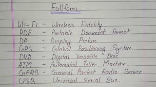 Important Fullforms of Computer Parts | PAS Education