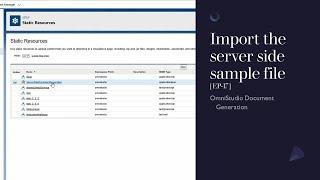 Import the server side OmniStudio Document Generation sample file [EP-17]