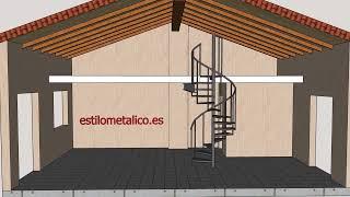 Proyecto de trabajo de escalera de caracol. v65