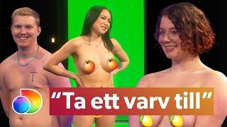 Caroline klär av sig kläderna och visar sig naken | Naked Attraction Sverige | discovery+ Sverige