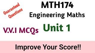 Matrix | 20 Important MCQs | Unit 1 | MTH174 | LPU