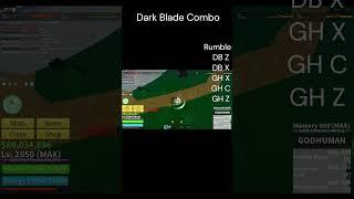 DarkBlade Combo #roblox #bloxfruits #shorts