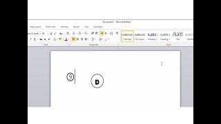 How to add circle around a character in MS Word, enclose an alphabet by a circle Word