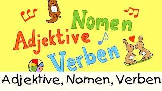  Adjektive, Nomen, Verben || Kinderlieder zum Lernen