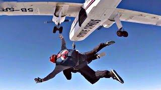 JUMPING FROM A PLANE - FIRST SKYDIVE! | 100.000 SUBSCRIBERS - GoPro Tandem Skydive from BN2 Islander