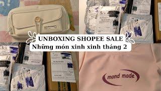 [Shopee haul tháng 2] Unboxing  đồ săn sale những đồ nhỏ, xinh đơn 1k, 2k, 9k trên Shopee