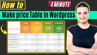 How to make price table in wordpress 2024