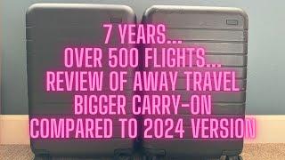 7 years and 500 flight review of the Away Travel Bigger Carry on