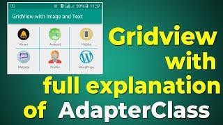 Android GridView with Base Adapter | Android Grid View |  Base Adapter in Android | Android Tutorial