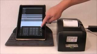 Android 40 Tablet with STAR Micronics TSP654U USB POS Printer - Printing demo