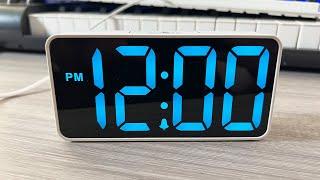 DreamSky Compact Digital Alarm Clock (White & Blue) - User Review