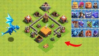 1x Max Troop VS Town Hall 2 Base - Clash of Clans