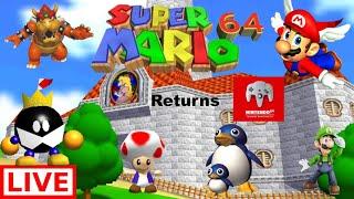 Super Mario 64 (N64 Expansion) Live Stream Part 2 Finale Rescuing Peach & The Final Stars.