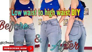 DIY hacks ll Low waist pants to high waist ll