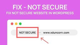 How to fix Not Secure on Wordpress