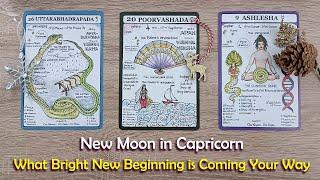 New Moon in CapricornWhat bright new beginning is coming your way!#pickacardtarot