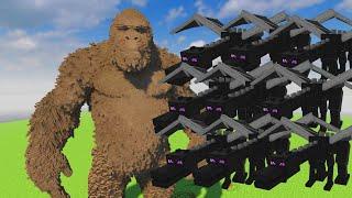 ENDER DRAGON Army vs Realistic KING KONG in TEARDOWN