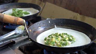 Freshly Made Omelette Crust Tastes Different ! 傳統麵糊蛋餅 , 現做的蛋餅皮健康又好吃  - Taiwanese Street Food