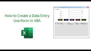 VBA User Form: Add, Update, Delete and Save