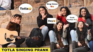 Totla(तोतला) Singing Prank With Twist | Shocking Cute Girls Reactions In Public | Jhopdi K