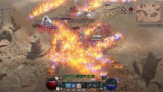 Diablo 4 Season3️⃣Sorcerer PvPTanky Charge Barbarian vs Firewall Sorcerer PvP