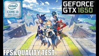 Genshin Impact GTX 1650 All Settings FPS/Quality Test | GTX 1650 / Intel i3-9100