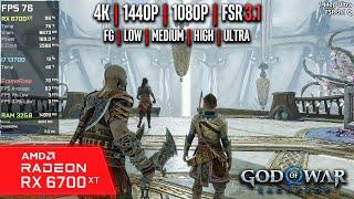 RX 6700 XT | God of War Ragnarok - 4K, 1440p, 1080p, FSR 3.1, FG - Ultra, High, Medium Low