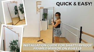 QUICK & EASY! DIY SHATTERPROOF FRAMED MIRROR ON WHEELS | FREE MOVEMENT SOLUTIONS
