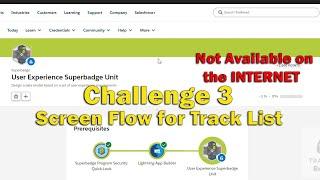 User Experience Superbadge Unit - Challenge 3 - Screen Flow for Track List