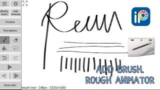 Rough Animator mobile. How to Add custom brush.