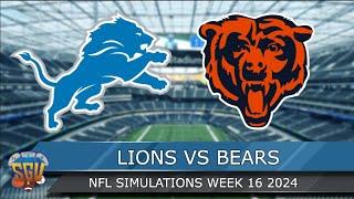 Detroit Lions vs Chicago Bears  - NFL Week 16 2024 Full Game Highlights (Madden 25 Sim)