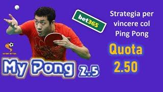 Strategia Ping Pong – per vincere le scommesse col Ping Pong