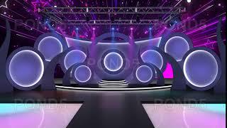 Entertainment TV Studio Set 67- Virtual Green Screen Background Loop