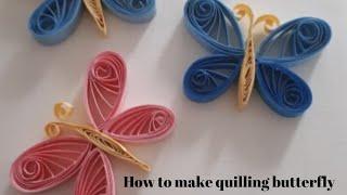 How to make quilling butterfly, DIY project, Quilling art, Quilling for beginner,