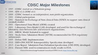 Clinical Data Interchange Standards (CDISC), Part 1 of 4