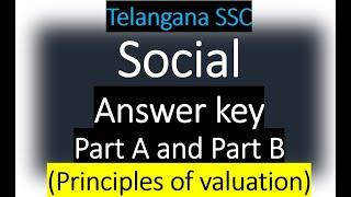 TS SSC SOCIAL answer key Part A and Part B. social answer key 2023 class 10. social answer key 2023