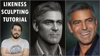 Likeness Sculpting Tutorial  |  Sculpting George Clooney Likeness
