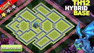 NEW BEST! Town Hall 12 Hybrid Base with Link 2024 | TH12 BASE link  Clash of Clans #1285