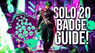 HOW TO GET THE 20 KILL SOLO BADGE EASILY ON APEX LEGENDS SEASON 21!